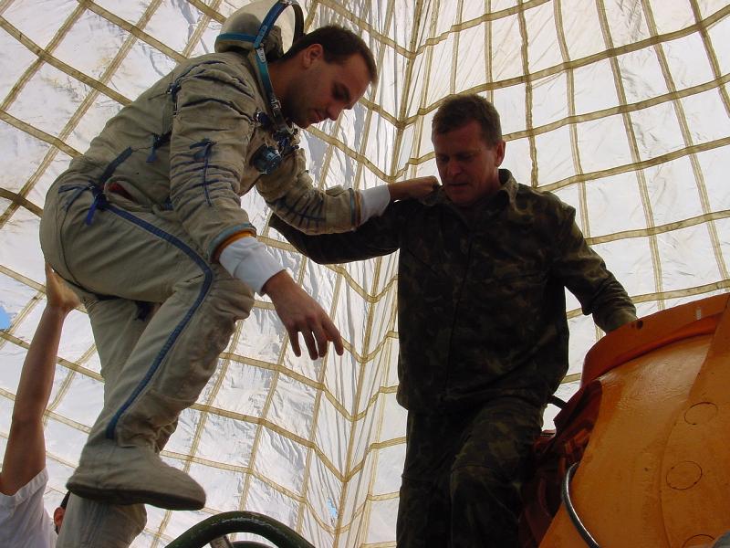 Boarding The Soyuz