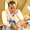 Donning a Space Suit in Weightlessness